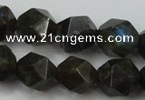 CLB454 15 inches 12mm faceted nuggets labradorite gemstone beads