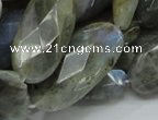 CLB47 15.5 inches 15*30mm faceted oval labradorite gemstone beads