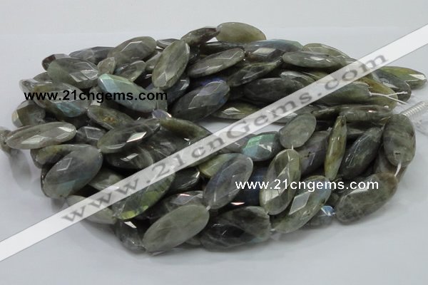 CLB47 15.5 inches 15*30mm faceted oval labradorite gemstone beads