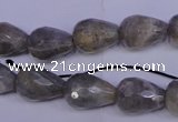 CLB503 15.5 inches 10*14mm faceted teardrop labradorite beads