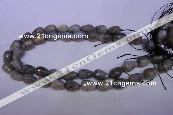 CLB504 15.5 inches 12*16mm faceted teardrop labradorite beads