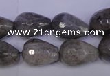 CLB506 15.5 inches 15*20mm faceted teardrop labradorite beads