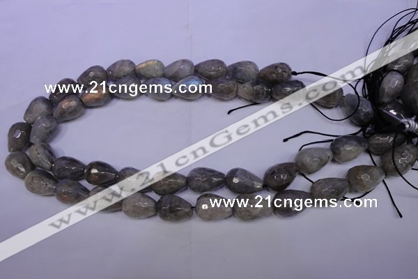 CLB506 15.5 inches 15*20mm faceted teardrop labradorite beads