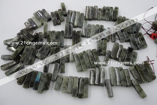 CLB51 15.5 inches multi size wand labradorite gemstone beads