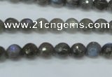 CLB511 15.5 inches 6mm faceted round labradorite gemstone beads