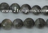 CLB514 15.5 inches 12mm faceted round labradorite gemstone beads