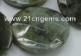 CLB53 15.5 inches 30mm faceted flat round labradorite gemstone beads