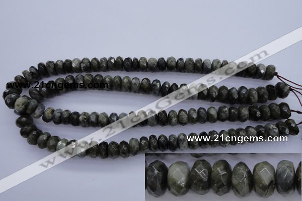 CLB55 15.5 inches 7*12mm faceted rondelle labradorite beads