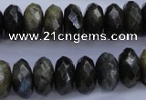 CLB56 15.5 inches 7*14mm faceted rondelle labradorite beads