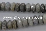 CLB59 15.5 inches 6*12mm faceted rondelle labradorite beads wholesale