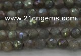 CLB610 15.5 inches 4mm faceted round AB-color labradorite beads