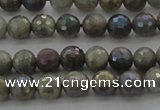 CLB611 15.5 inches 6mm faceted round AB-color labradorite beads