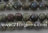 CLB612 15.5 inches 8mm faceted round AB-color labradorite beads