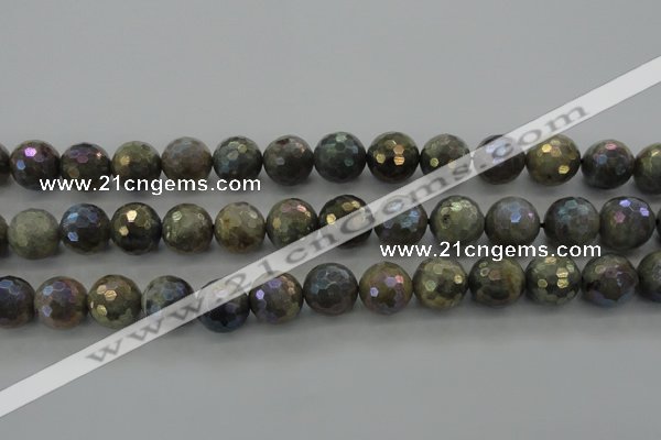 CLB616 15.5 inches 16mm faceted round AB-color labradorite beads