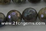 CLB617 15.5 inches 18mm faceted round AB-color labradorite beads