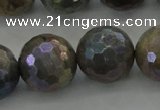 CLB618 15.5 inches 20mm faceted round AB-color labradorite beads