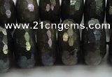 CLB626 15.5 inches 10*20mm faceted rondelle AB-color labradorite beads