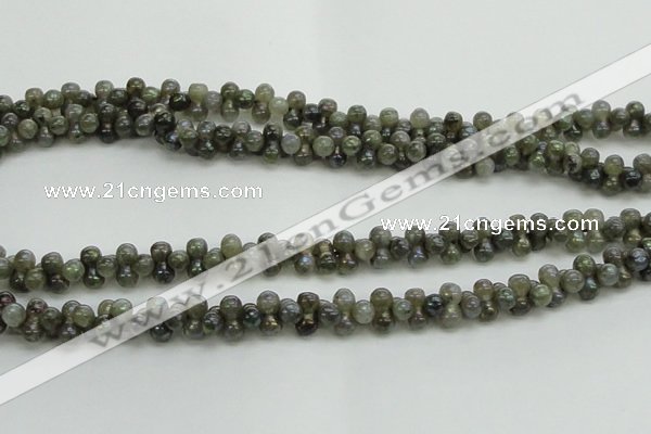 CLB630 15.5 inches 4*9mm bone AB-color labradorite beads