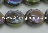 CLB638 15.5 inches 16mm flat round AB-color labradorite beads