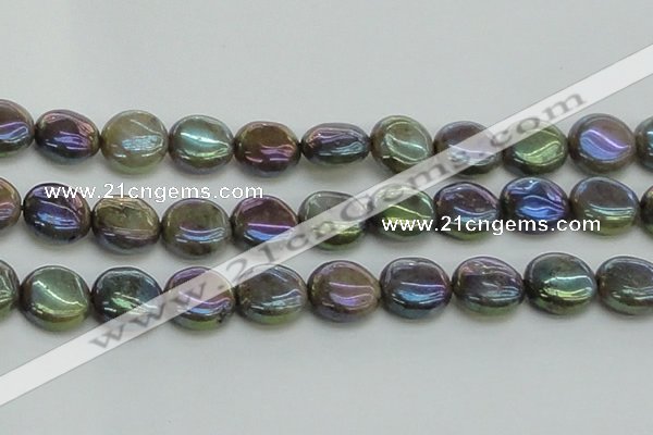 CLB638 15.5 inches 16mm flat round AB-color labradorite beads