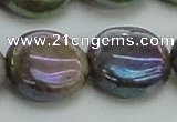 CLB639 15.5 inches 18mm flat round AB-color labradorite beads