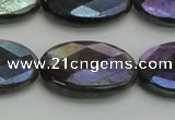 CLB660 15.5 inches 13*18mm faceted oval AB-color labradorite beads