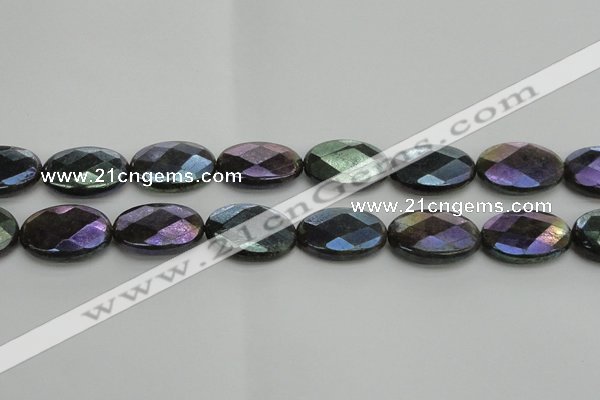 CLB661 15.5 inches 15*20mm faceted oval AB-color labradorite beads