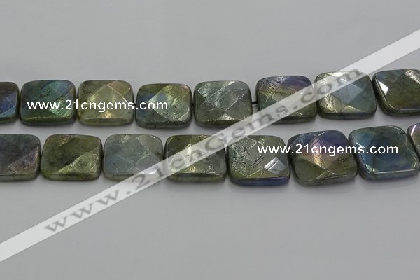 CLB692 15.5 inches 30mm faceted square AB-color labradorite beads