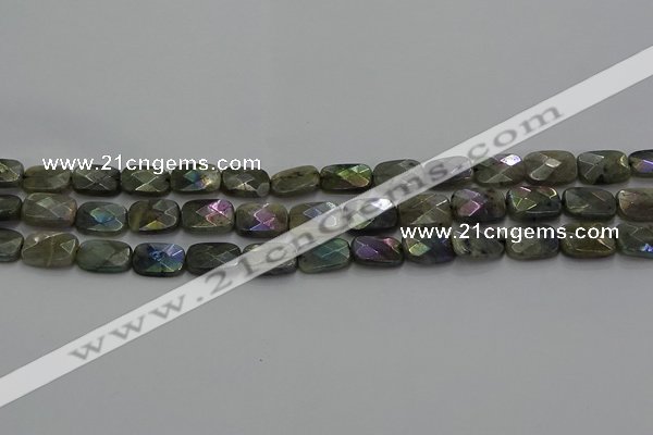 CLB696 15.5 inches 10*14mm faceted rectangle AB-color labradorite beads