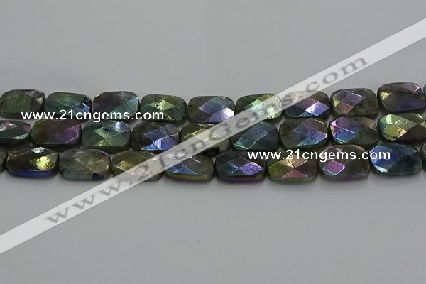 CLB699 15.5 inches 15*20mm faceted rectangle AB-color labradorite beads