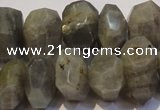 CLB700 15.5 inches 13*18mm - 14*20mm faceted nuggets labradorite beads