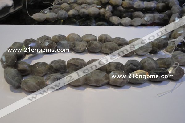 CLB703 15.5 inches 13*18mm - 16*22mm faceted nuggets labradorite beads