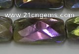 CLB708 15.5 inches 20*30mm faceted rectangle AB-color labradorite beads