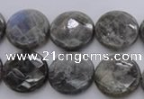 CLB744 15.5 inches 16mm faceted coin labradorite gemstone beads