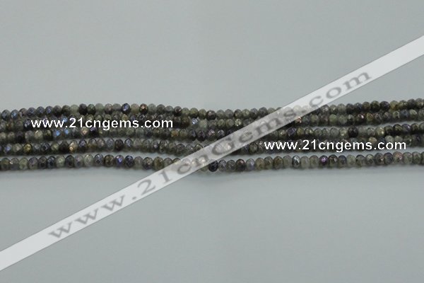 CLB755 15.5 inches 2.5*4mm faceted rondelle AB-color labradorite beads