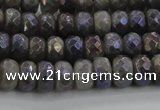 CLB757 15.5 inches 5*8mm faceted rondelle AB-color labradorite beads