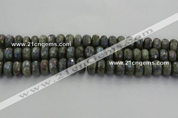 CLB761 15.5 inches 9*16mm faceted rondelle AB-color labradorite beads