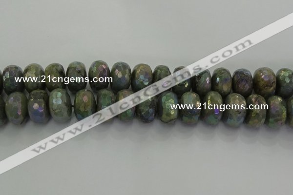 CLB763 15.5 inches 12*20mm faceted rondelle AB-color labradorite beads