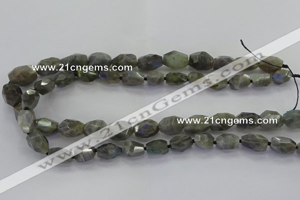 CLB766 15.5 inches 10*14mm - 12*16mm faceted nuggets labradorite beads