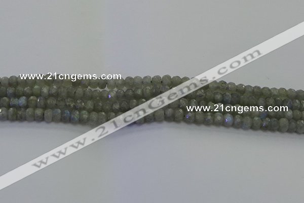 CLB772 15.5 inches 4*6mm faceted rondelle labradorite beads