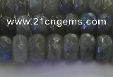 CLB774 15.5 inches 6*10mm faceted rondelle labradorite beads