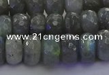 CLB775 15.5 inches 7*12mm faceted rondelle labradorite beads