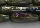 CLB782 15.5 inches 10*40mm teardrop AB-color labradorite beads