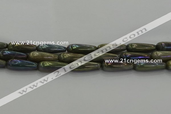CLB782 15.5 inches 10*40mm teardrop AB-color labradorite beads