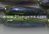 CLB786 15.5 inches 10*40mm faceted teardrop AB-color labradorite beads