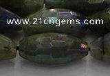 CLB788 15.5 inches 10*20mm faceted rice AB-color labradorite beads