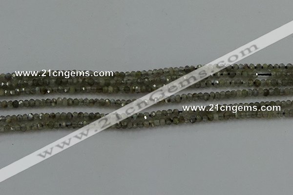 CLB794 15.5 inches 1.5*2.5mm faceted rondelle labradorite beads