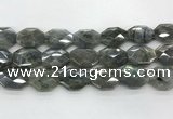 CLB797 18*24mm - 20*25mm faceted octagonal labradorite beads