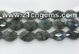 CLB798 20*28mm - 22*32mm faceted octagonal labradorite beads