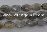 CLB86 15.5 inches 8*12mm faceted oval labradorite beads wholesale